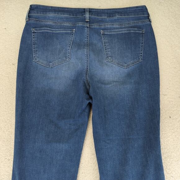 NYDJ Marilyn Straight Leg Jeans Distressed Stretch Women's Size 12 Cropped Sacha - Picture 5 of 9